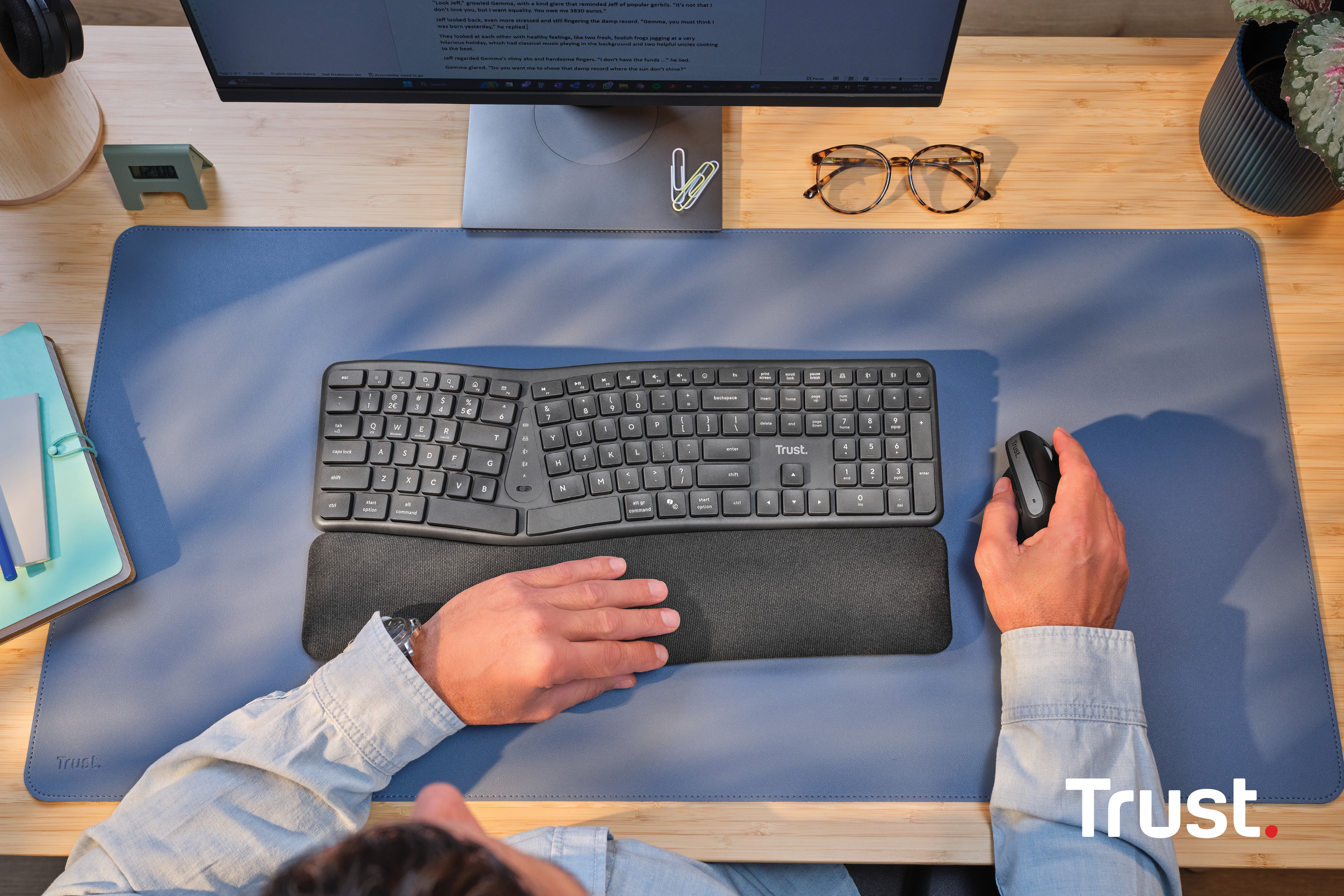 Productivity meets comfort with Trust’s new Keyra Ergonomic Wireless Keyboard image