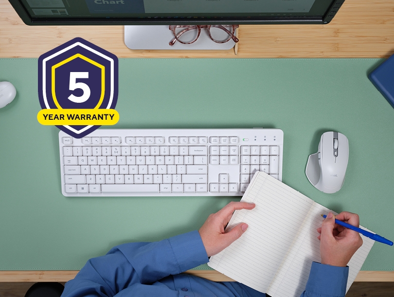 Secondary Story block Image 5-year warranty across all Trust products